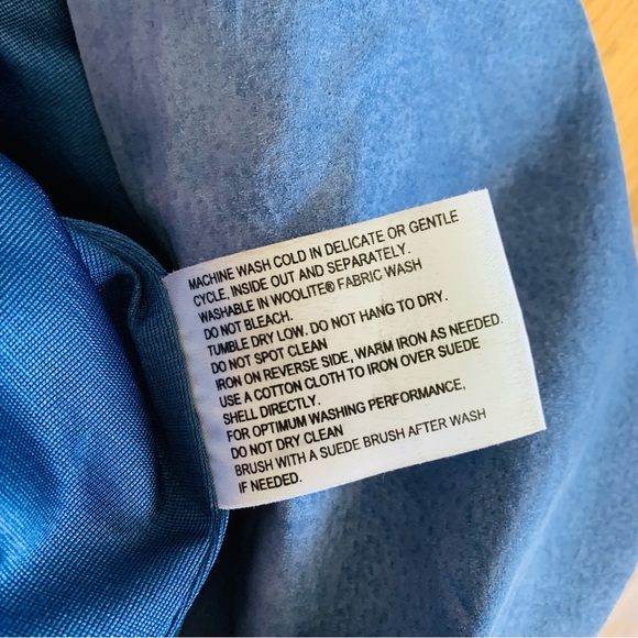 Vintage Genuine Leather Suede in Rare Blue Midi Skirt - Picture 5 of 5